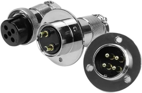 GX25 Flange Aviation Socket Connector Welding DF25 2 3 4 5 6 7 8 Pin Circular Disk Adapter 1Pcs(7P) in Kuwait