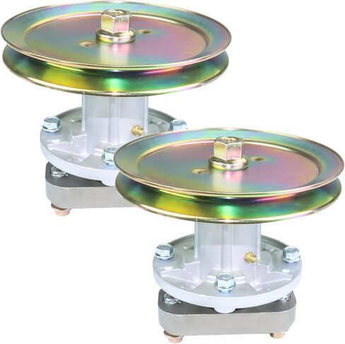 2 Pack GY20785 Spindle Assembly with GX20367 Pulley Replaces John Deere GY20785 GY20050 John Deere L100 Spindle John Deere L110 Spindle for John Deere L100 L105 L110 L111 L118 Lawn Tractors in Kuwait