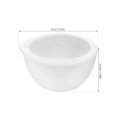 Research Enamel Mortar and Pestle Set with Grinding Rod, White Ceramic Bowl for Chemistry Lab Use in Saudi Arabia