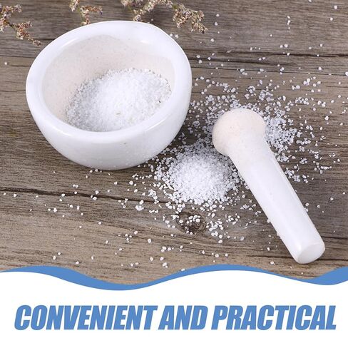 Research Enamel Mortar and Pestle Set with Grinding Rod, White Ceramic Bowl for Chemistry Lab Use in Saudi Arabia