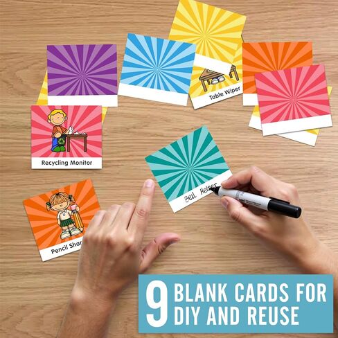 مخطط جيب الوظائف مع 47 بطاقة للفصول الدراسية ، مساعدون إدارة الفصل الدراسي الرسم البياني الأسود لمدرسة مرحلة ما قبل المدرسة الابتدائية ، يجب على المعلمين أن يحصلوا على اللوازم التعليمية للطلاب in Kuwait