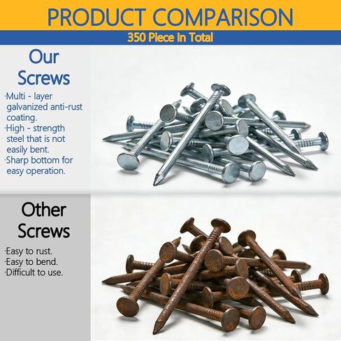 أظافر لتعليق الصور، مجموعة متنوعة من 350 قطعة من الأظافر النهائية، 5 أحجام صغيرة من الأظافر لتعليق الصور 20 مم - 50 مم، أظافر فولاذية مع صندوق تخزين، مجموعة تعليق على الحائط للمشروعات الفنية والخشبية in Kuwait