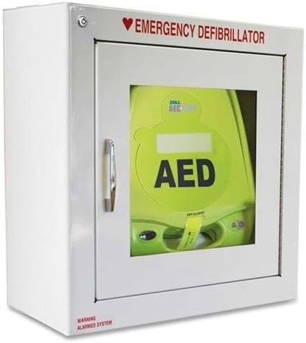 80000855 ZOLL AED Plus خزانة ذات حجم قياسي مع إنذار مسموع - معدن - أبيض in Saudi Arabia