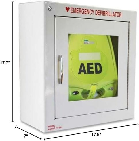 80000855 ZOLL AED Plus خزانة ذات حجم قياسي مع إنذار مسموع - معدن - أبيض in Saudi Arabia