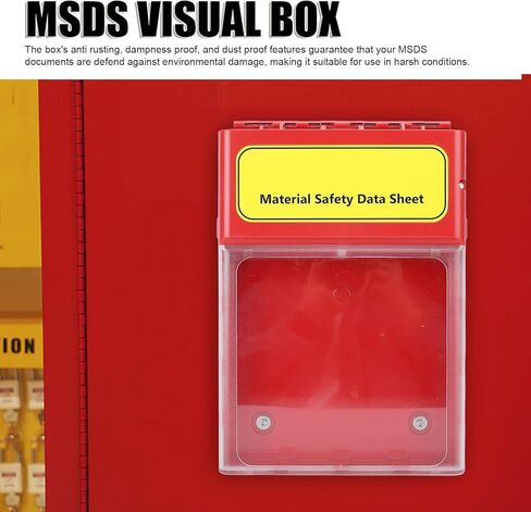 YWBL-WH MSDS صندوق مرئي، خزانة تخزين مستندات آمنة مقاومة للماء والغبار مع مادة ABS PC من النايلون عالي القوة، لتخزين أوراق بيانات السلامة اليدوية في مواقع التثبيت in Saudi Arabia
