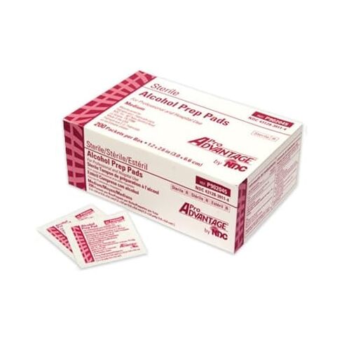 وسادات إعداد الكحول Pro Advantage P902045 معقمة متوسطة الحجم 1.13 بوصة × 2.25 بوصة 200/عبوة in Kuwait