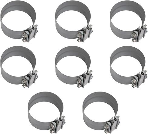 Mytee Products 2 Pack 5" Exhaust Clamp Butt Joint - Stepped Stainless Steel Band Clamp Sleeve Coupler for Pipes Replace EC50PL Donaldson J009624 KYX005833, Freightliner ABP N35 50PLS in Saudi Arabia