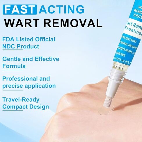 Fast Acting Skin Tag Remover for Face & Body - Salicylic Acid Mole and Wart Removal Pen with Brush I Gentle Formula for Wart Remover, Travel Size (0.085FL.OZ) in Kuwait