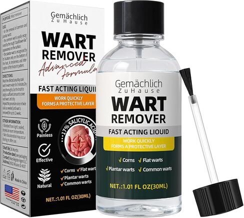 NDC Wart Remover Maximum Strength Liquid with NDC 17% Salicylic Acid, OTC Wart Remover for Common & Plantar Warts on Hands and Feet,Easy to Use Dries Clear Brush Pen 3-Pack in Saudi Arabia