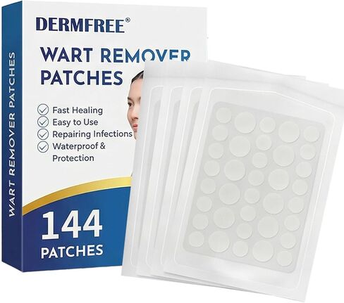 Wart Remover Patches, Fast & Easy Operate Hydrocolloid Waterproof Invisible Sticker, Suitable for All Skin, Friendly to New-User, 144Pcs in Kuwait