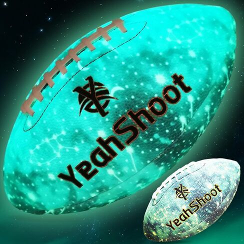 Glow in the Dark Football Size 9, Bright Luminous American Football for Night Play, Premium Fluorescent Outdoor Football, Unique Sports Gift in Saudi Arabia