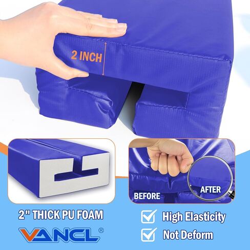 وسادة شفة I-Beam مع إسفنجة وقماش شبكي، بطانة سميكة بارتفاع 3 أقدام و2 بوصة لحواف 5/6/8/10/12 بوصة، حماية شديدة التحمل لملاعب كرة السلة في صالة الألعاب الرياضية، للاستخدام الداخلي والخارجي in Kuwait