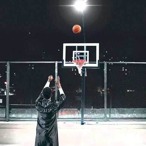 Basketball Hoop Light Bracket, Fit 5*5, 6*6, 6*8, 8*8, 8*12 Inch Square Pole, Fit Various LED Lights and with Solar Panel Install Location, Powerful & Durable, Easy Installation, LIGHTS NOT INCLUDED in Saudi Arabia