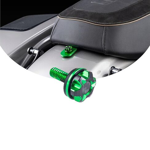 Advanblack Motorcycle Seat Bolt, Axion CNC Machined Knurled Seat Bolt Kit Compatible with Harley Road King Street Electra Glide Dyna Softail 1997-2025 (Black and Red) in Saudi Arabia