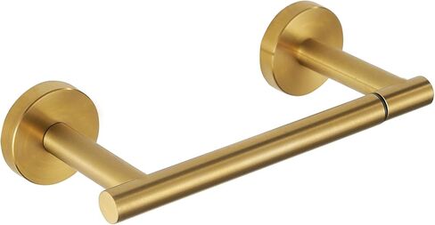 Toilet Paper Holder, Double Post Pivoting Design, Stainless Steel Rustproof Bathroom Tissue Holder, Wall Mount Fits Mega Rolls, for Home, RV, Commercial Bathroom Brushed Gold in Saudi Arabia