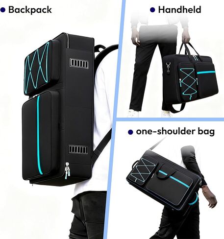 DJ Controller Case Compatible with DDJ-FLX10/ DDJ-GRV6/ REV5/ REV7/ SC LIVE 4/1000/ 1000SRT, Padded DJ Controller Bag with Multi- Pocket, DJ Backpack with 15.6" Laptop Compartment in Saudi Arabia