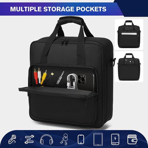 Padded Nylon Mixer Gig Bag Case, 15.4" x 15" x 5.1", Protector Gear Mixer Gig Bag with Removable Strap, DJ Controller Travel Shoulder Bag For RODECaster Pro II, TC Helicon GOXLR, MG10XU 10 in Kuwait