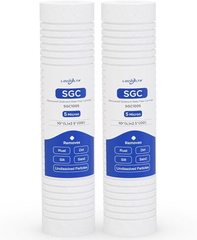 خرطوشة فلتر مياه الآبار AP110 Whole House 5 ميكرون 10 × 2.5 متوافقة مع AO-WH-PREV-R2، WHKF-GD05، CFS110، SGC-25-1005، 4WH-STDGR-F02 (عبوة من 6) in Kuwait