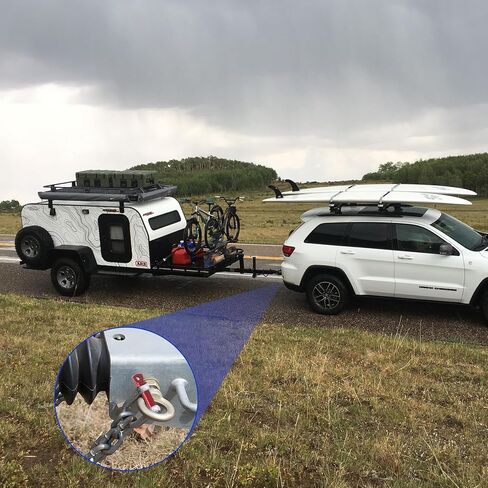 5 Pcs Heavy Duty D Ring Anchor Shackles, 1/2" Galvanized Clevis Shackle Screw Pin, 2 Ton (4408 lbs) Shackle for Tow Strap/Winch/Traction Steel Wire/Vehicle Recovery in Kuwait