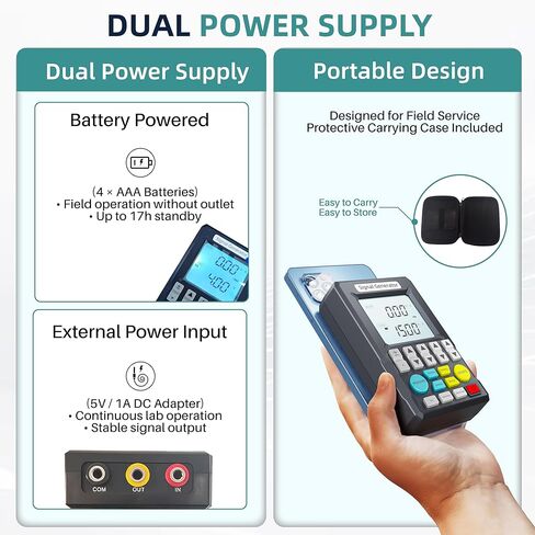 4-20mA Signal Generator Calibrator Portable Industrial Process Calibrator with Voltage Current Thermocouple Output Programmable PLC Test Signal Generator Backlit LCD-C703S in Saudi Arabia