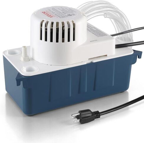 VEVOR Condensate Pump, 1/245 HP, 9.6 GPH, 33 ft Lift, 100-230V Automatic AC Condensation Removal Pump with Safety Switch, Quiet, for Air Conditioner, Dehumidifier, HVAC, Furnace, Ice Maker Water Drain in Saudi Arabia