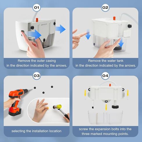 Mini Split Condensate Pump 100-240 V, Ac Hvac Silent Condensate Pump, 50/60 Hertz, Ultra Quiet Wall-Mounted External Type, Suitable For Indoor Air Conditioners, Hvac, Dehumidifiers in Saudi Arabia