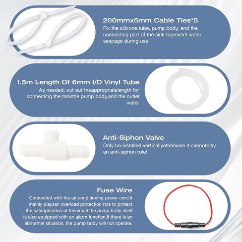 Mini Split Condensate Pump 100-240 V, Ac Hvac Silent Condensate Pump, 50/60 Hertz, Ultra Quiet Wall-Mounted External Type, Suitable For Indoor Air Conditioners, Hvac, Dehumidifiers in Saudi Arabia
