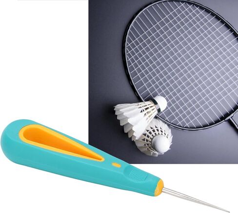 aqxreight Racket Stringing Straight Awl Tool for Badminton Tennis Racket Stringing Machine, Universal Stringing Repair Tool 5.4in Steel Tip with Non Slip Silicone Handle, Wire Through Grommets in Kuwait