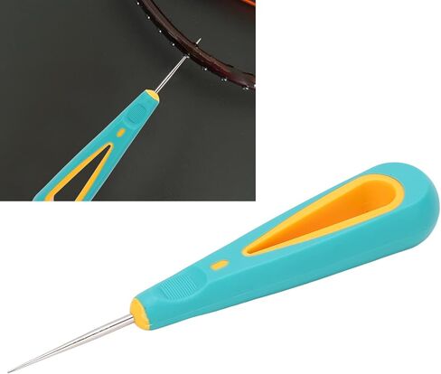 aqxreight Racket Stringing Straight Awl Tool for Badminton Tennis Racket Stringing Machine, Universal Stringing Repair Tool 5.4in Steel Tip with Non Slip Silicone Handle, Wire Through Grommets in Kuwait