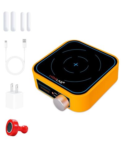Rechargeable Magnetic Stir Plate, LVDALAB 3000RPM Mini Electric Magnetic Stirrer, 3000ml Lab Stirrers for Low Viscosity Liquid, No Heating, Adjustable Speed, 4 Stir Bars 1Retriever Included - Yellow in Kuwait