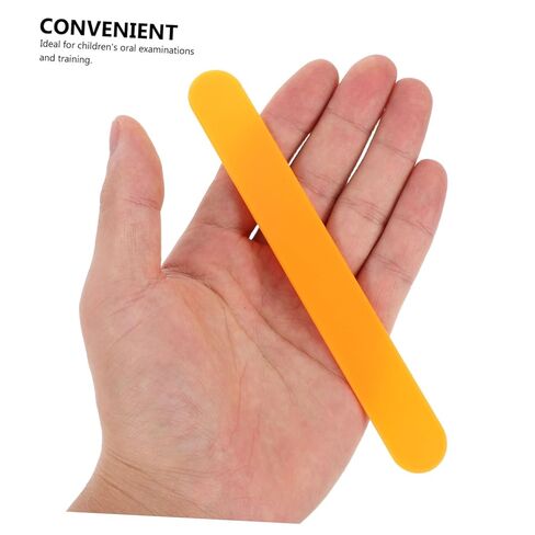 PartyKindom 20pcs Plastic Tongue Depressors for Boys and Girls Oral Hygiene Tools Tongue Scraper Stabilizing Device Comfortable Handle Multi-functional Design in Saudi Arabia