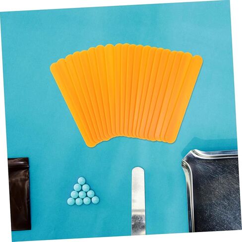 PartyKindom 20pcs Plastic Tongue Depressors for Boys and Girls Oral Hygiene Tools Tongue Scraper Stabilizing Device Comfortable Handle Multi-functional Design in Saudi Arabia