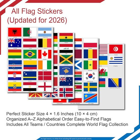 كأس العالم 2026 من mascotwish - حامل ملصق جدول - 5.2 قدم × 4.1 قدم مخطط حائط كبير لبطولة كرة القدم مع ملصقات العلم، ومتتبع مباراة الفينيل لديكور الحفلات لبطولة كرة القدم العالمية 2026 in Kuwait