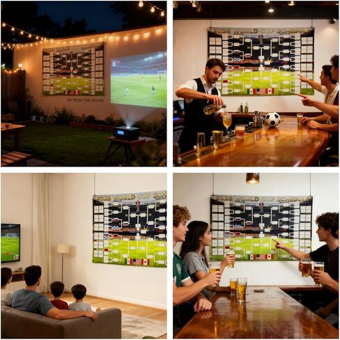 ملصق YXYOUNG DIY لتوقع جدول كأس العالم 2026، ملصق أعلام وطنية قابل لإعادة الاستخدام، مخطط جداري لقوس البطولة مقاس 27 × 40 بوصة، هدية عيد الحب لمحبي كرة القدم وحفلة يوم لعبة كرة القدم in Saudi Arabia