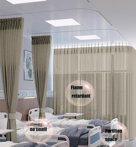 Hospital Curtain with Flat Hooks Room Divider for Hospital Medical Clinic SPA Lab Cubicle Curtain Divider Privacy Screen108x96 in Saudi Arabia
