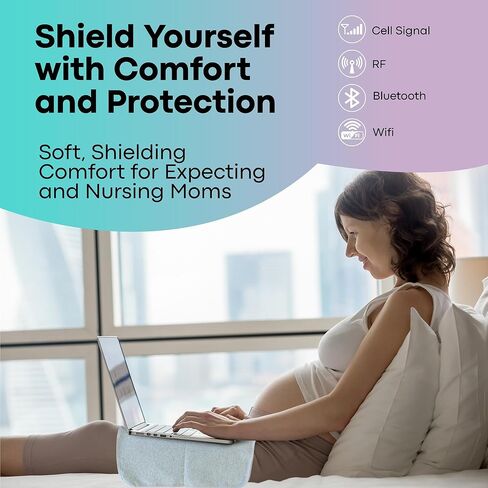 TOMUM EMF Radiation Shielding Protection Blanket - Faraday Blanket for EMF Radiation Protection and Blocking - RF Blocker Shield Anti-Radiation Cotton Blankets for Pregnancy Laptop Phone Signal in Kuwait