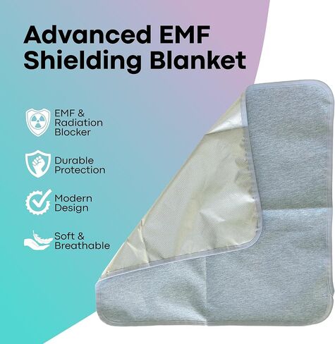 TOMUM EMF Radiation Shielding Protection Blanket - Faraday Blanket for EMF Radiation Protection and Blocking - RF Blocker Shield Anti-Radiation Cotton Blankets for Pregnancy Laptop Phone Signal in Kuwait