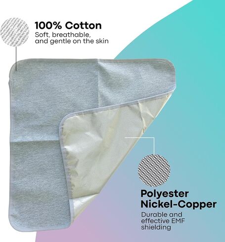 TOMUM EMF Radiation Shielding Protection Blanket - Faraday Blanket for EMF Radiation Protection and Blocking - RF Blocker Shield Anti-Radiation Cotton Blankets for Pregnancy Laptop Phone Signal in Kuwait