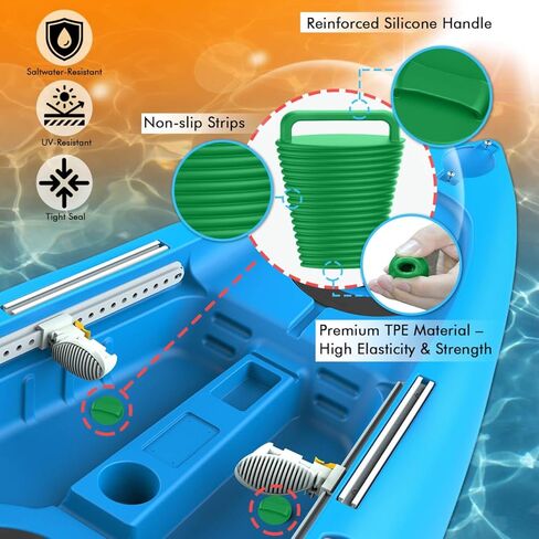 8 Pcs Kayak Scupper Plugs Kit with Silicone Handles 2 Sizes Scupper Plugs Drain Holes Stopper Non-Slip Easy Installation Waterproof & Leak-Proof for Kayaks Canoes Fishing Boats (Green, Small) in Kuwait