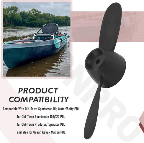 Spare Prop Kit w/Propeller, Nut, Washer and Shear Pins Compatible with Old-Town Sportsman/Topwater/Predator PDL, Also for Ocean Kayak Malibu PDL Kayaks in Kuwait