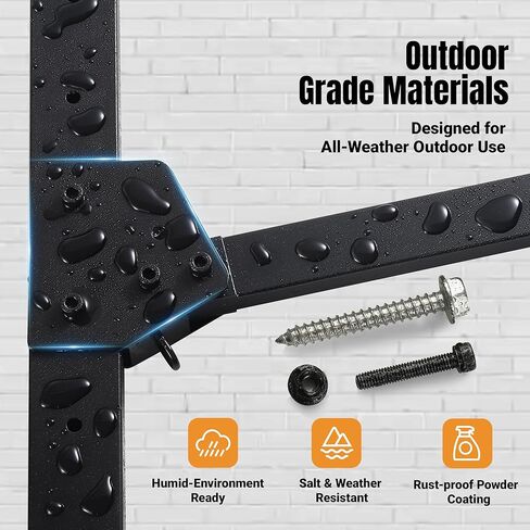 Folding Kayak Wall Rack, 240 lbs Heavy Duty Garage Storage Hanger, 2-Tier Adjustable Mount with 304 Stainless Steel Hardware, Fits Canoe, SUP & Surfboard - Black in Kuwait