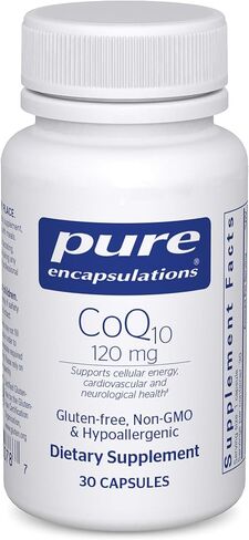 مغلفات نقية CoQ10 120 ملغ - مكمل الإنزيم المساعد Q10 لصحة القلب والطاقة ومضادات الأكسدة وصحة الدماغ والذاكرة - الصحة الخلوية والإدراك ودعم القلب والأوعية الدموية * - 60 كبسولة in Saudi Arabia