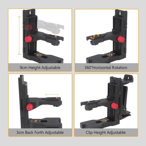 محول مستوى الليزر بقوس مغناطيسي على شكل حرف L، قاعدة محورية مغناطيسية قابلة للتعديل 1/4 بوصة - 20 ذكر، دعم قابل للتعديل 360 درجة متعدد الوظائف على شكل حرف L للتركيب على الحائط والسقف in Kuwait