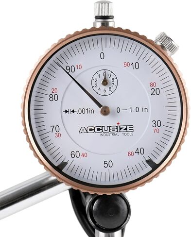 Accusize Industrial Tools 3 Pc Set, 110 Lb Capacity Magnetic Base, 0-1'' by 0.001'' Dial Indicator and 22 Ps Indicator Point Kit, Eg01-1039 in Saudi Arabia