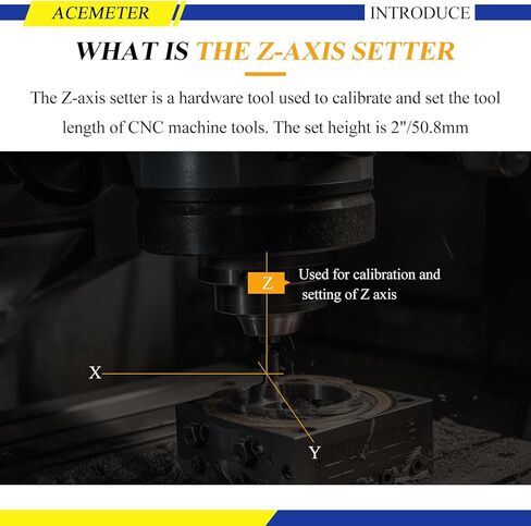 Z Axis Zero Setting 0-0.1'' X 0.001'', 2" Zero CNC Instrument Setter,CNC Machining Center Blade Adjuster,for CNC Lathe,Milling Machine,Drilling Machine in Kuwait
