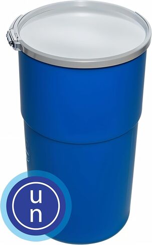 Air Sea Containers - 15 Gallon Open-Head UN Rated Plastic Drum w/Ring Lock Lid - Lightweight, Versatile & Durable Storage Buckets With Lids in Kuwait