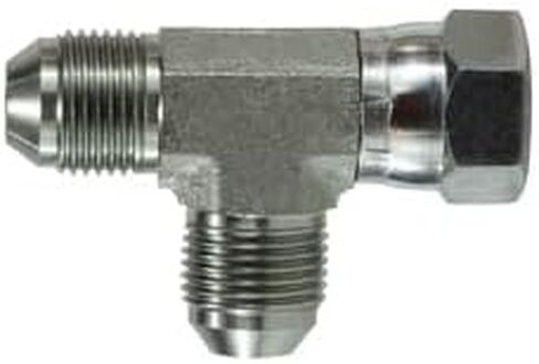 MIDLAND INDUSTRIES 660212 Swivel Run Tee, 3/4-in Male JIC x Female JIC Swivel x Male JIC, Steel in Kuwait