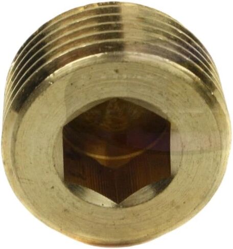 50136 قابس سداسي عشري غارق لعداد الضاغط - لأجزاء الأنظمة الهوائية لضاغط الهواء 50136-2 حزمة - قابس مقبس سداسي داخلي - 1/2 بوصة نحاس صلب ذكر NPT خيط 1200 PSI 2-Pack أصفر in Kuwait