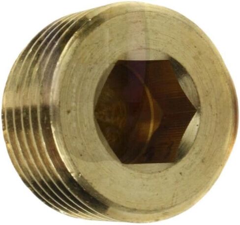 50136 قابس سداسي عشري غارق لعداد الضاغط - لأجزاء الأنظمة الهوائية لضاغط الهواء 50136-2 حزمة - قابس مقبس سداسي داخلي - 1/2 بوصة نحاس صلب ذكر NPT خيط 1200 PSI 2-Pack أصفر in Kuwait