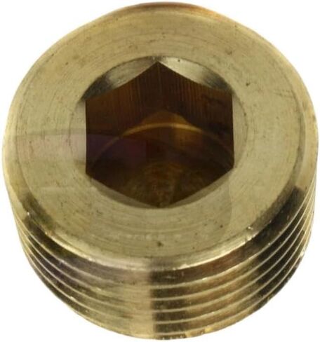 50136 قابس سداسي عشري غارق لعداد الضاغط - لأجزاء الأنظمة الهوائية لضاغط الهواء 50136-2 حزمة - قابس مقبس سداسي داخلي - 1/2 بوصة نحاس صلب ذكر NPT خيط 1200 PSI 2-Pack أصفر in Kuwait